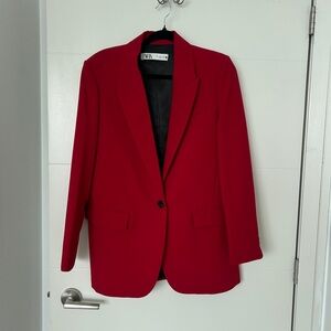 Zara Red Women's Blazer